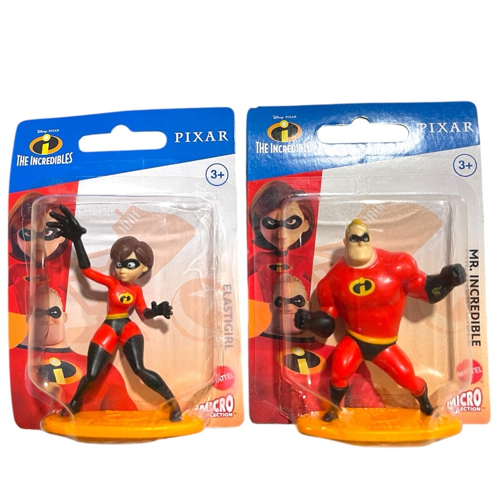 MATTEL Disney Pixar The Incredibles Figurine Set Mr.INCREDIBLE & ELASTGIRL 3+